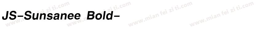 JS-Sunsanee Bold字体转换